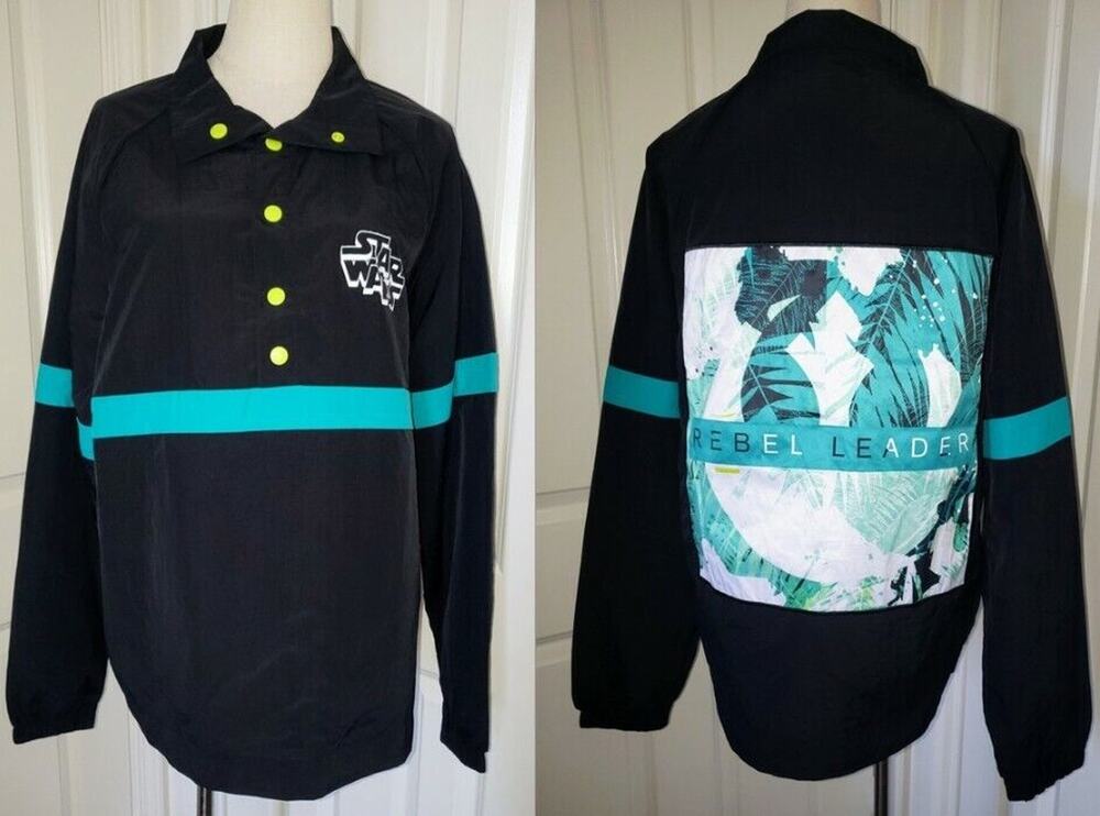 Disney Star Wars Rebel Leader Windbreaker Jacket Adult Size Medium New Nwt